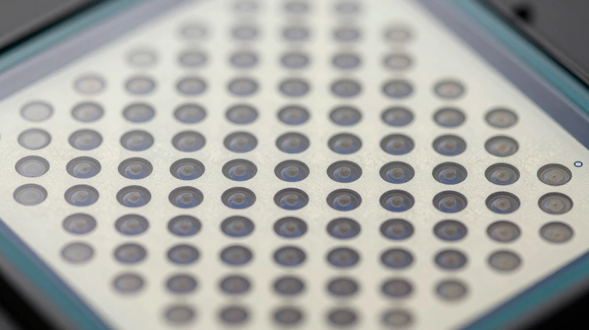 Extreme macro close-up of digital camera sensor surface showing the