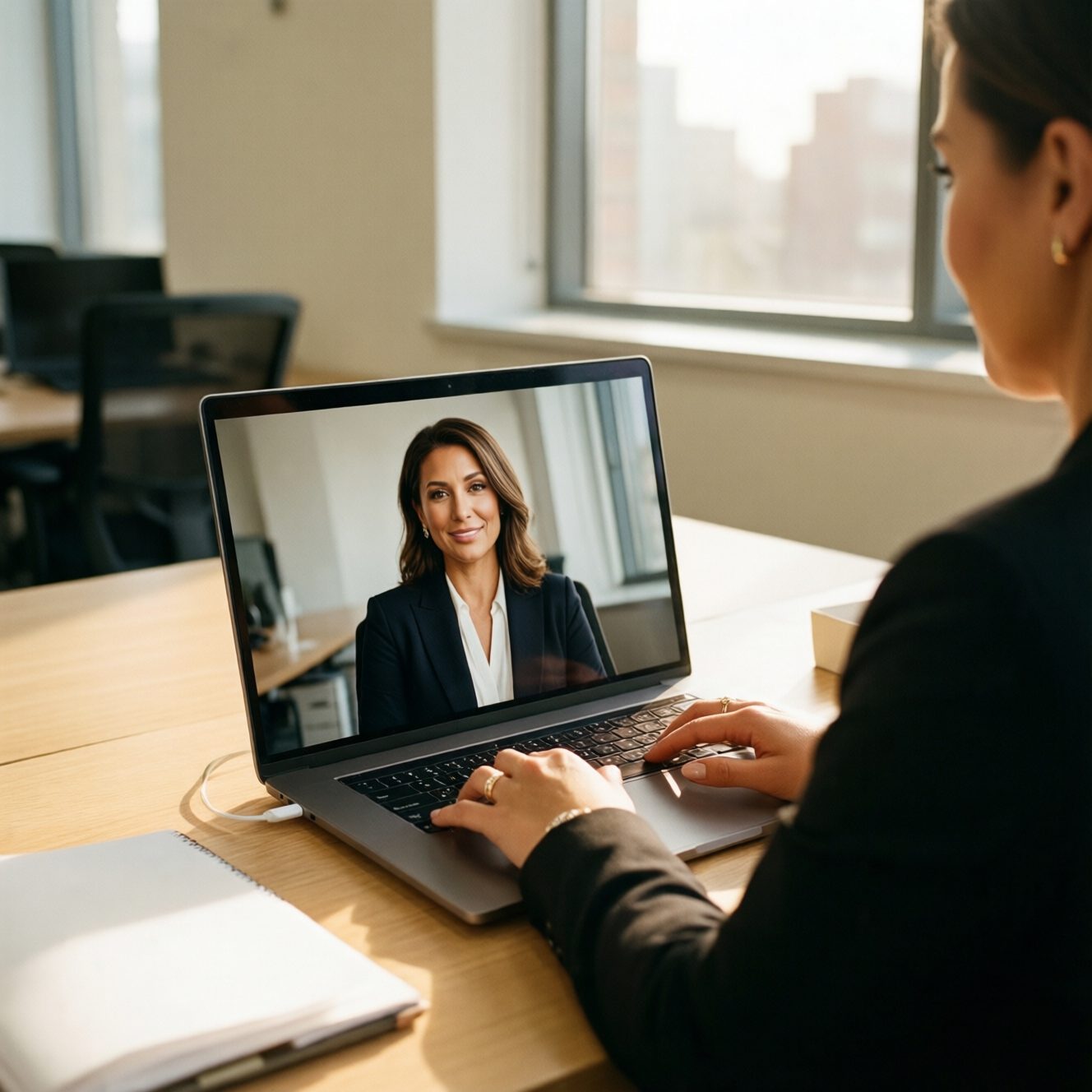 LinkedIn profile showing professional headshot with engagement metrics