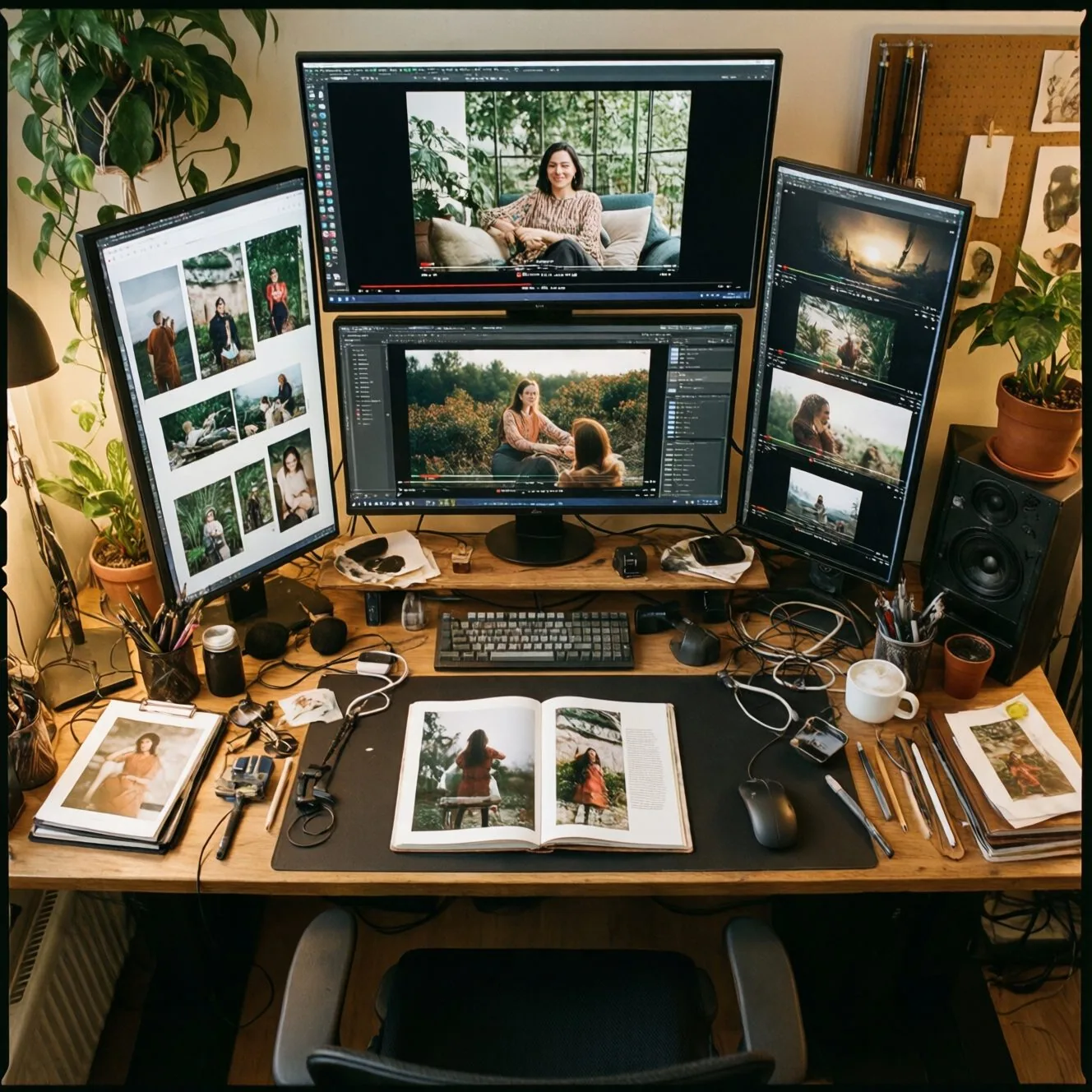 Complete AI content creation toolkit with images voices and avatars