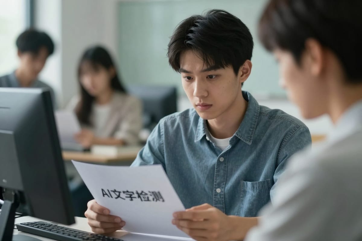 Student concerned about AI text detection false positive showing the human impact of inaccurate detection