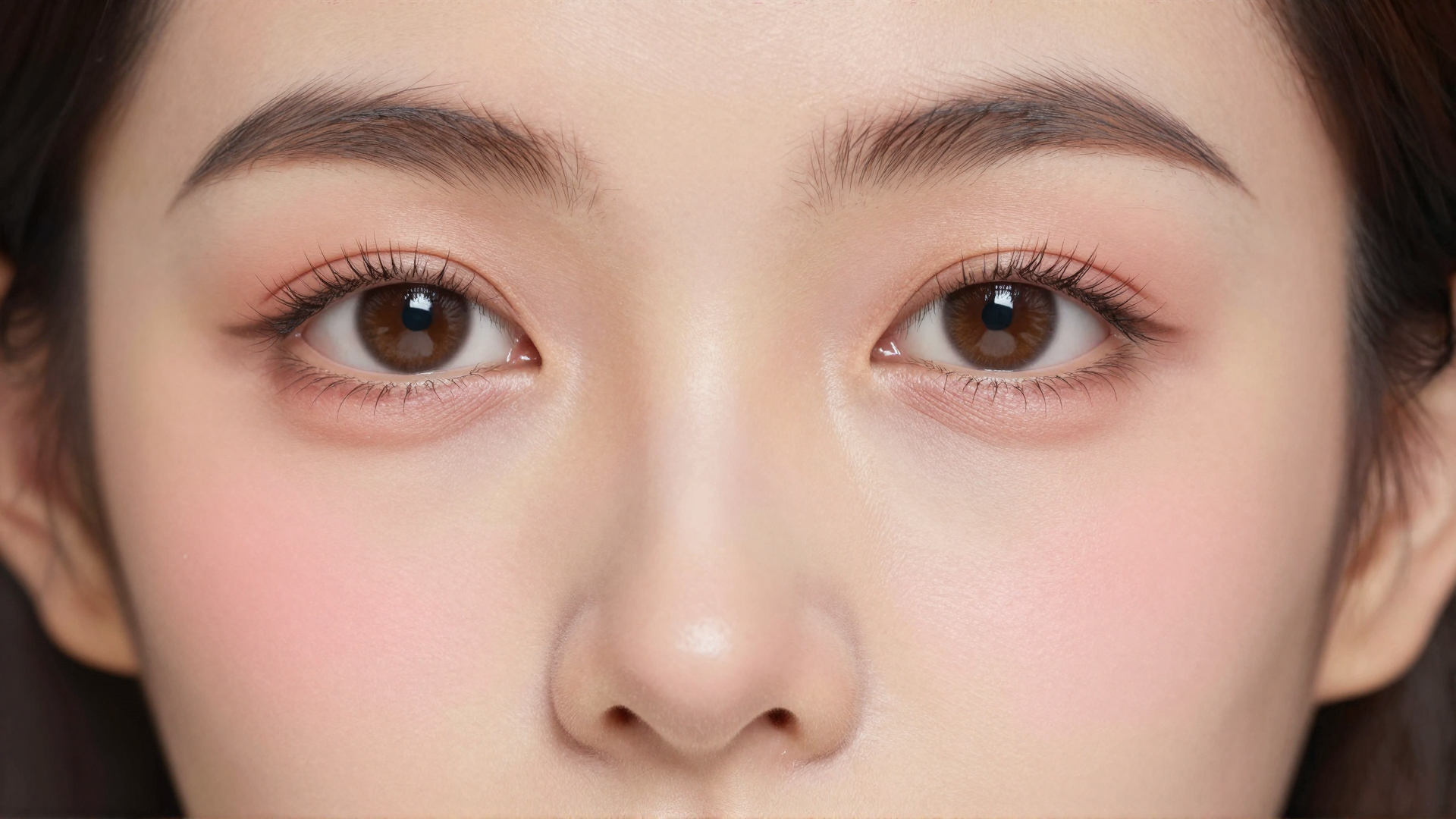 Glowing skin and soft makeup on camera