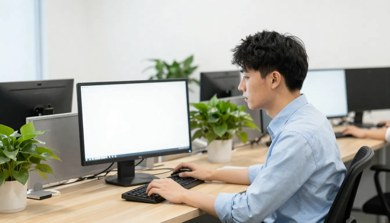 Test setup showing multiple monitors comparing 16K real estate files