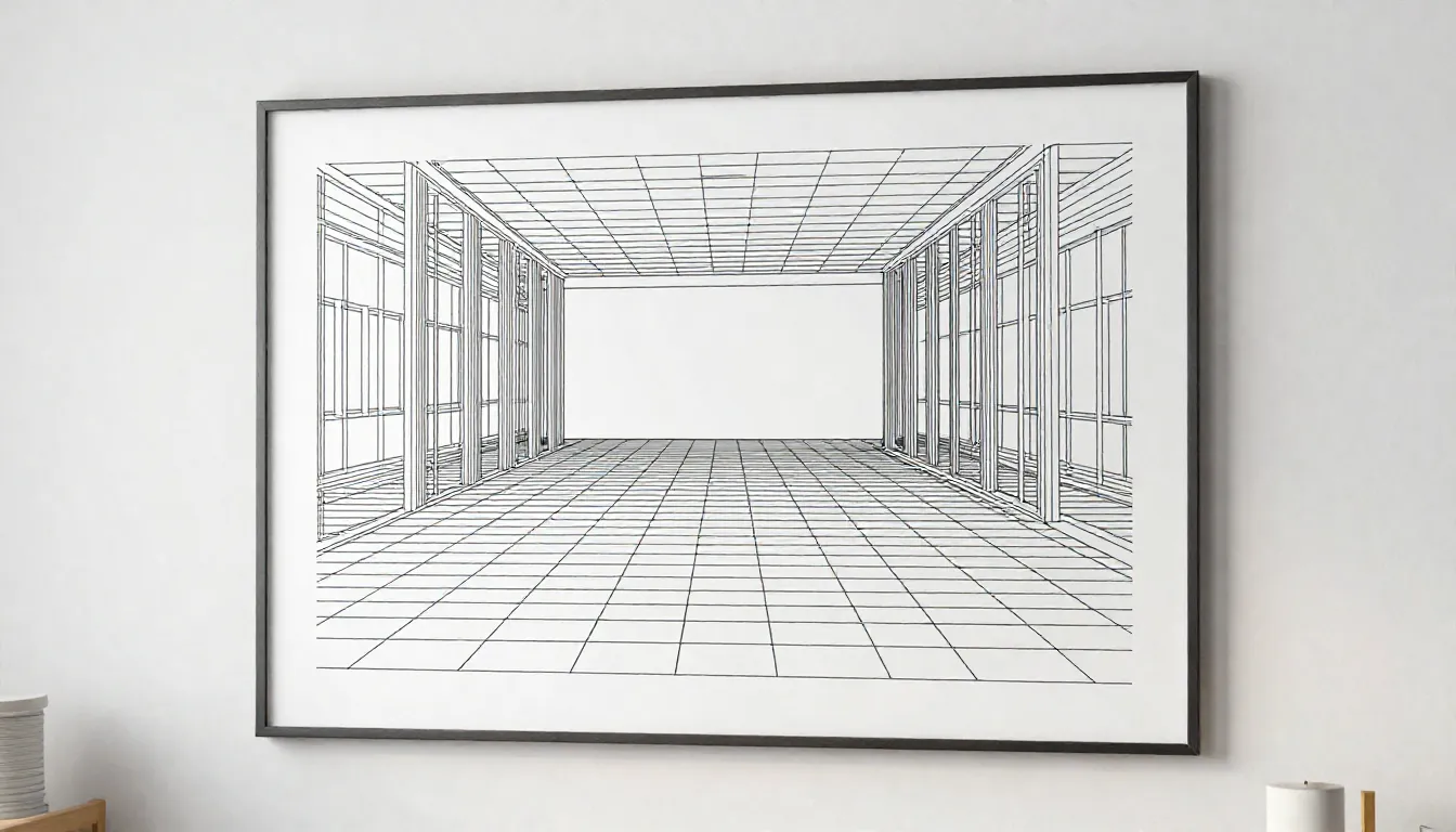 Example of clean 8x upscale on retro-futurist line art ready for 36-inch print