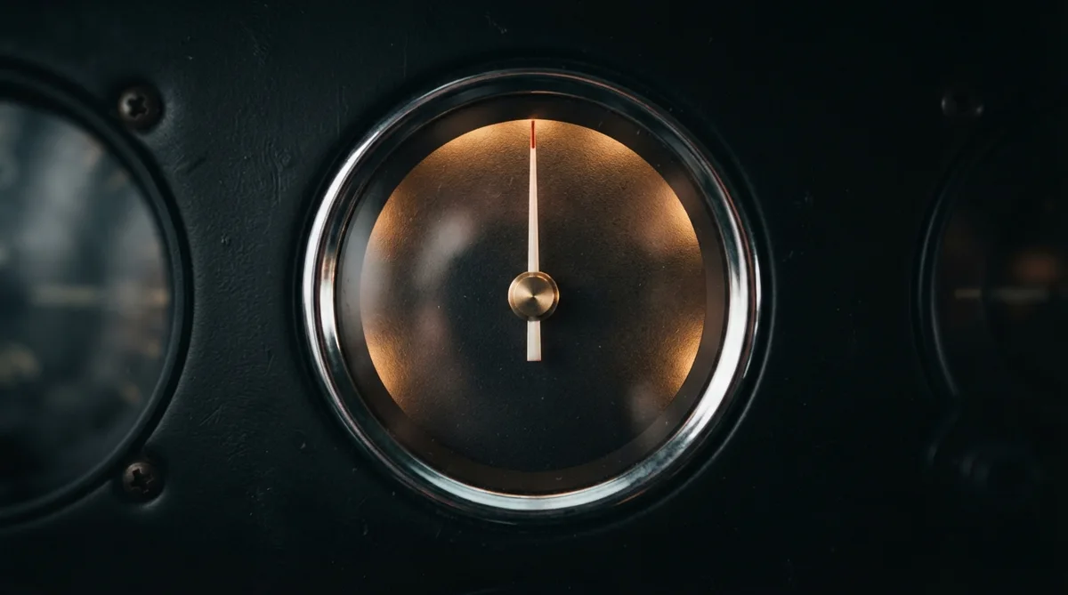 A cost meter dial representing per step training cost