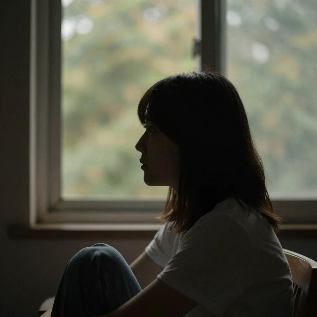 a moody atmospheric visual with gradient light and soft grain