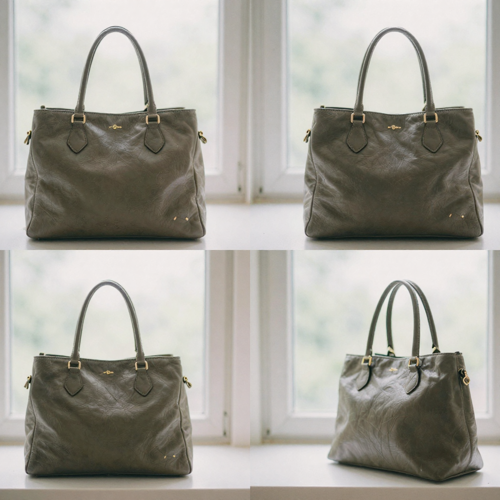 The same product photographed from multiple angles, showing a side profile reconstructed by Imagera's angle-changing tool