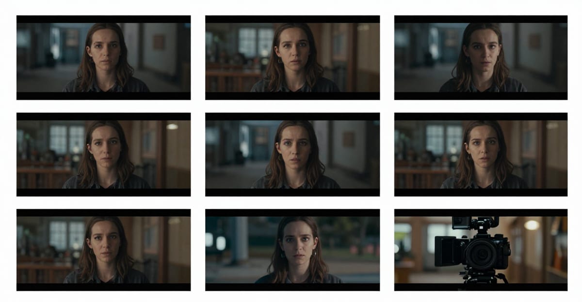 Browser window showing AI video generation interface with cinematic LoRA model selected and film-quality video output