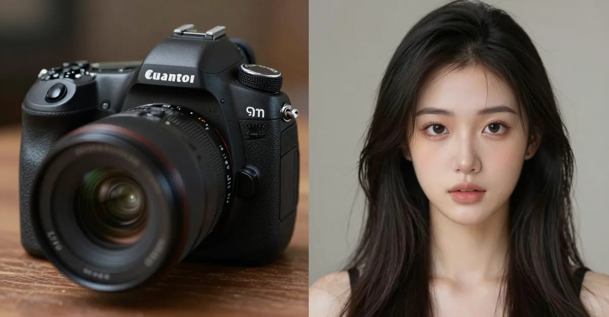 Side-by-side comparison of a real photograph and an AI-generated image highlighting subtle differences in texture and detail