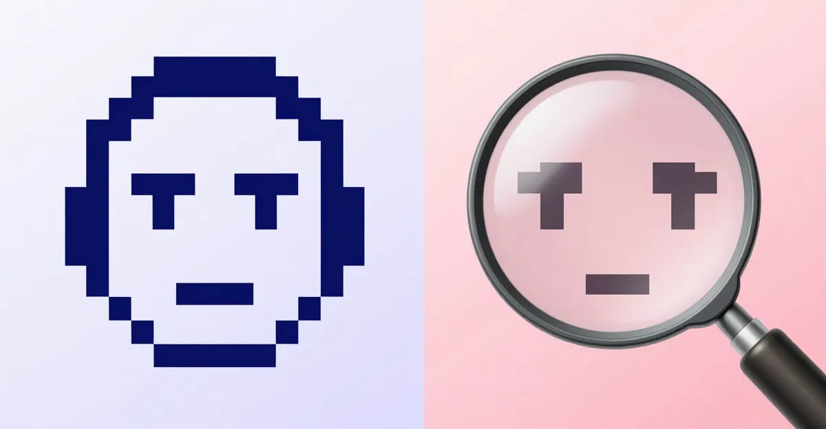 A small blurry thumbnail expanding into a sharp large photo inside a browser window with a 4x scale marker and a no-watermark ribbon