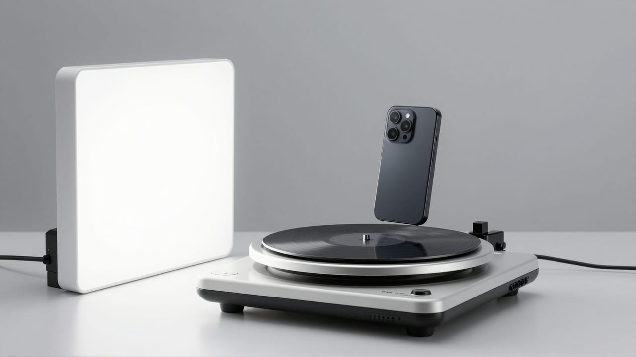 An Amazon product listing page showing a video thumbnail in the main image carousel next to product photos