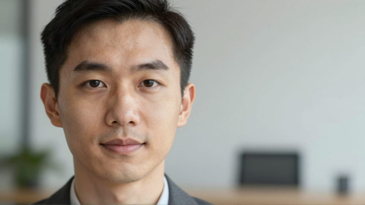 A natural, realistic AI-generated professional headshot with true skin texture and soft studio lighting