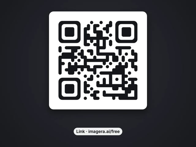 Rounded-style QR code linking to imagera.ai/free