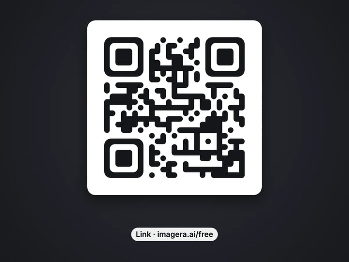 Rounded-style QR code linking to imagera.ai/free