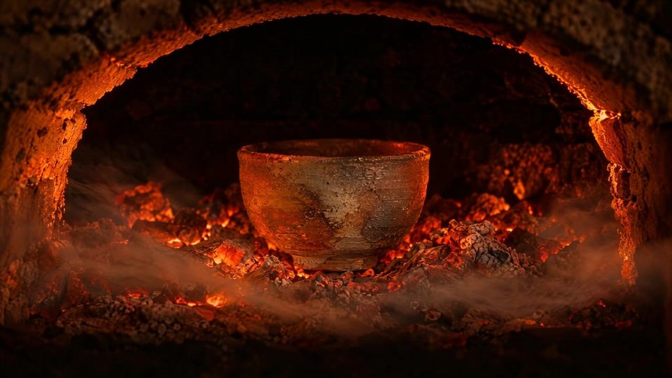 The opening film of Kobo Ceramics, a website built by the Cinematic website skill