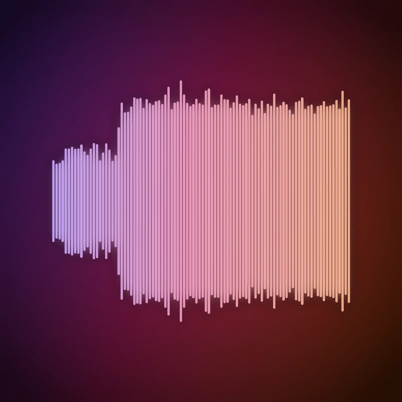 Waveform of the first of the two tracks this tool returned for one text prompt, drawn from the audio file itself
