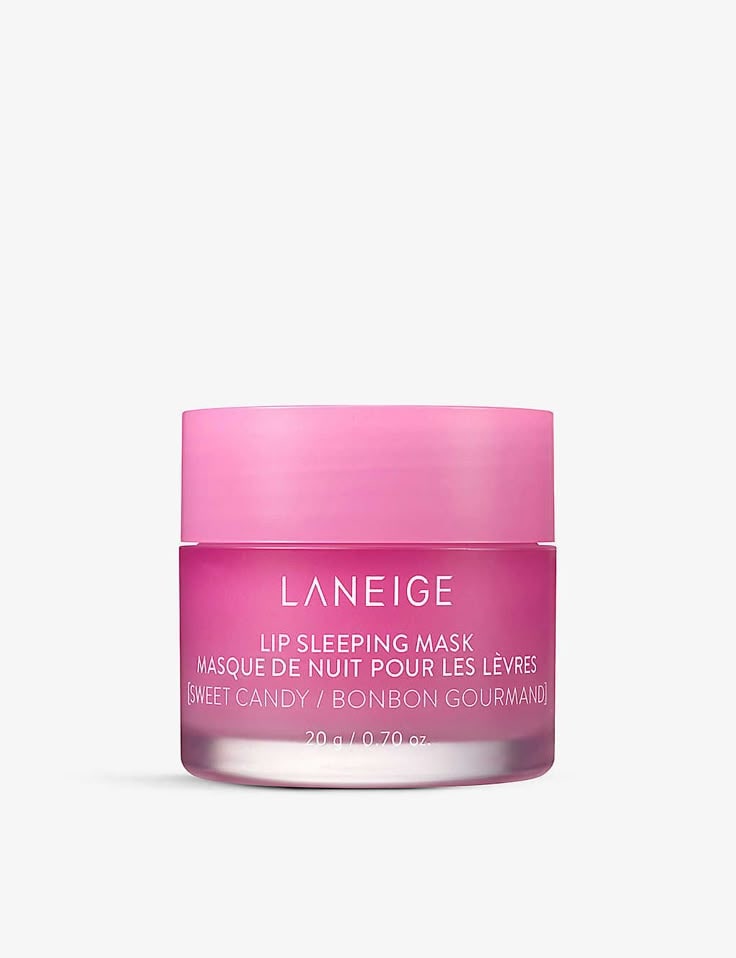 A pink lip sleeping mask jar photographed straight-on against a plain white background — the single product photo the tool starts from