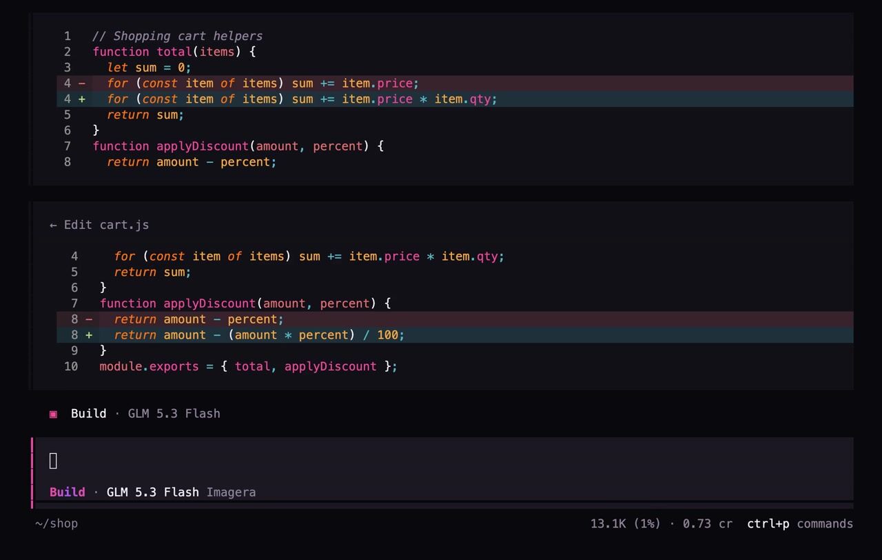 Imagera Code, real recording: it fixes both bugs