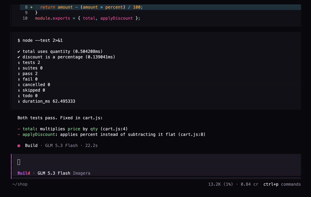 Imagera Code, real recording: summary and cost