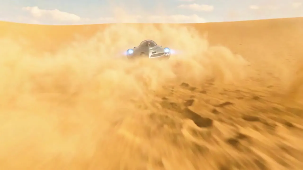 AI-generated cinematic video frame from text prompt