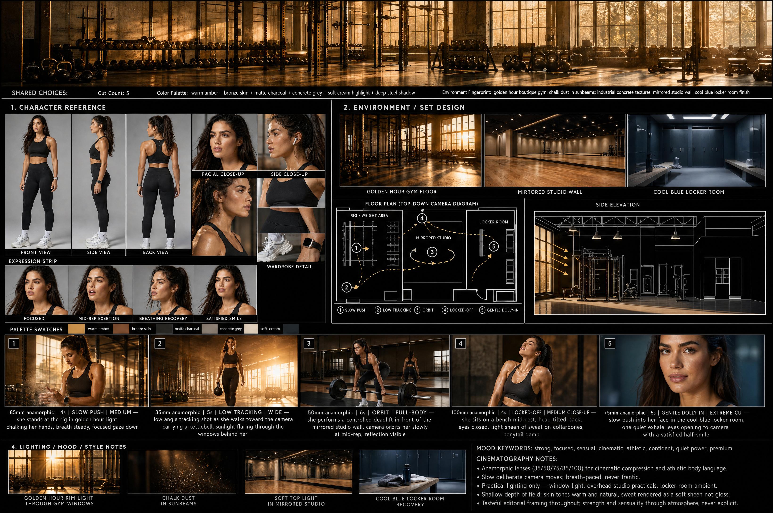 Production-bible AI storyboard sheet at 4K resolution