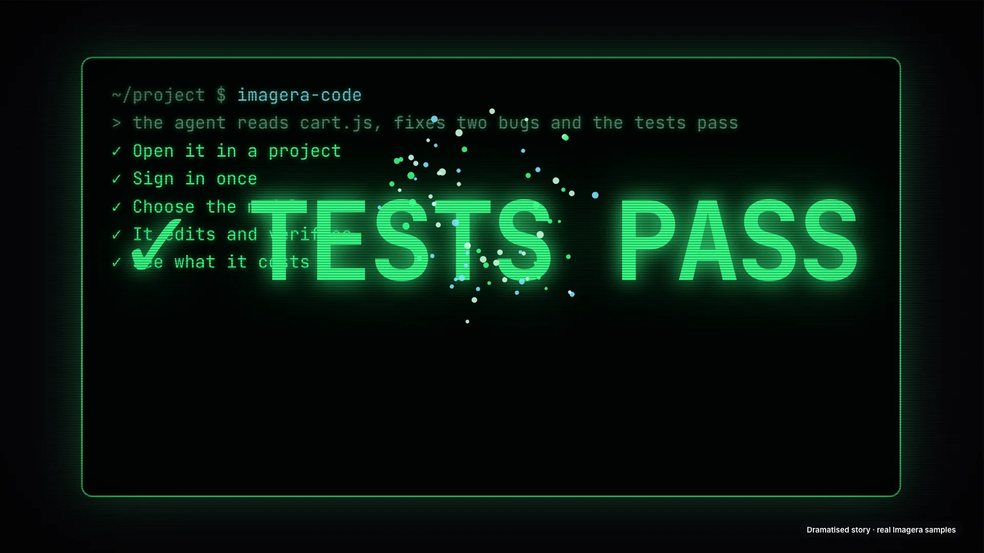 Motion design: Imagera Code switching models in a terminal
