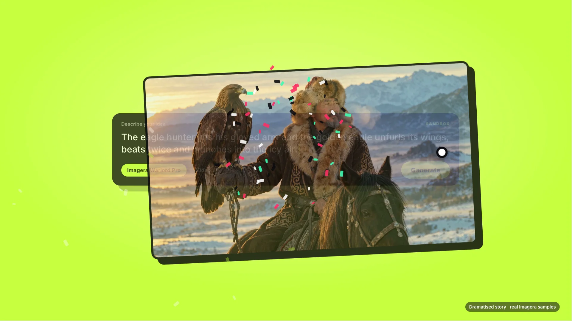 Motion design: Sandbox at work, made from real Imagera media