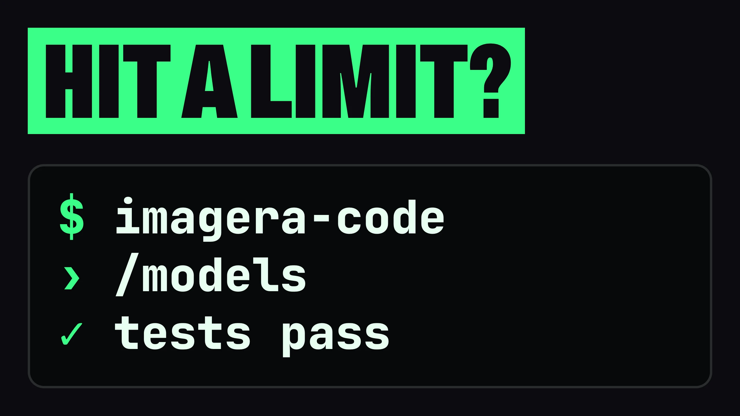 Motion design: Imagera Code switching models in a terminal