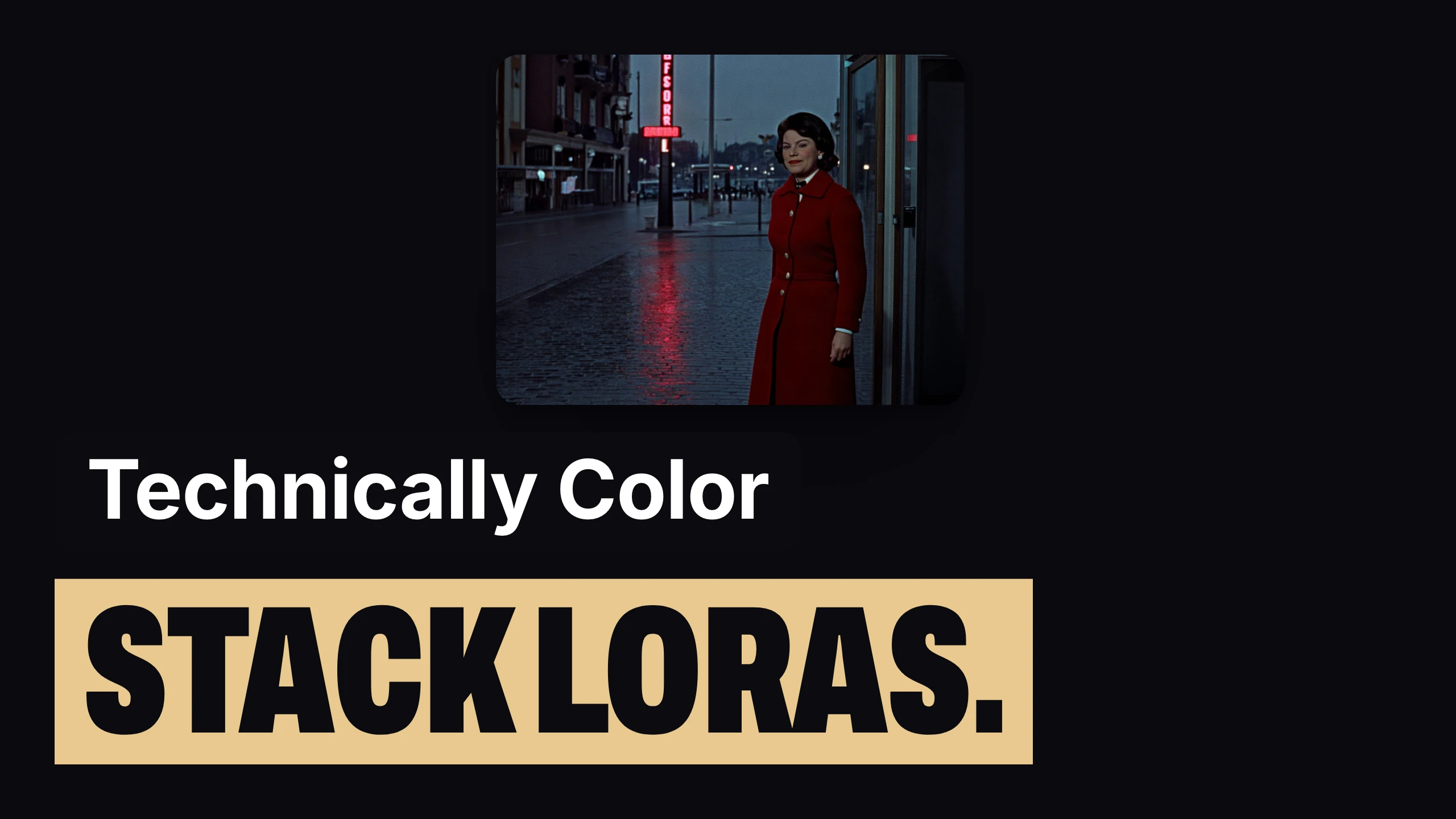 Motion design: LoRAs snap into a chain and the picture changes with each one